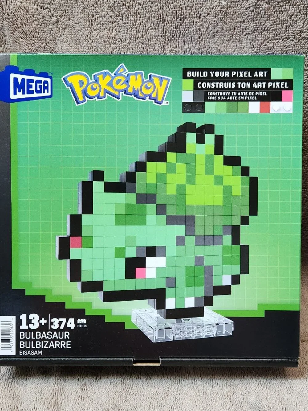 MEGA Pokemon Bulbasaur Pixel Art Building Kit - 374 pcs - NEW